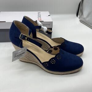 Liz Claiborne Morgan Women's Wedge Heels Blue Navy Size 11M
